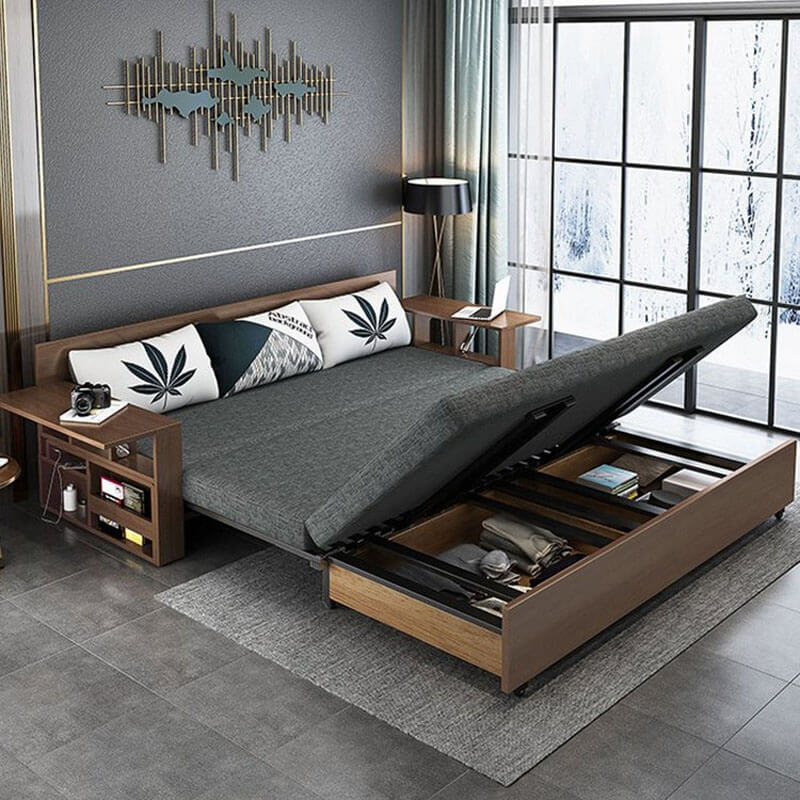 Wood Sofa Bed Designs Baci Living Room