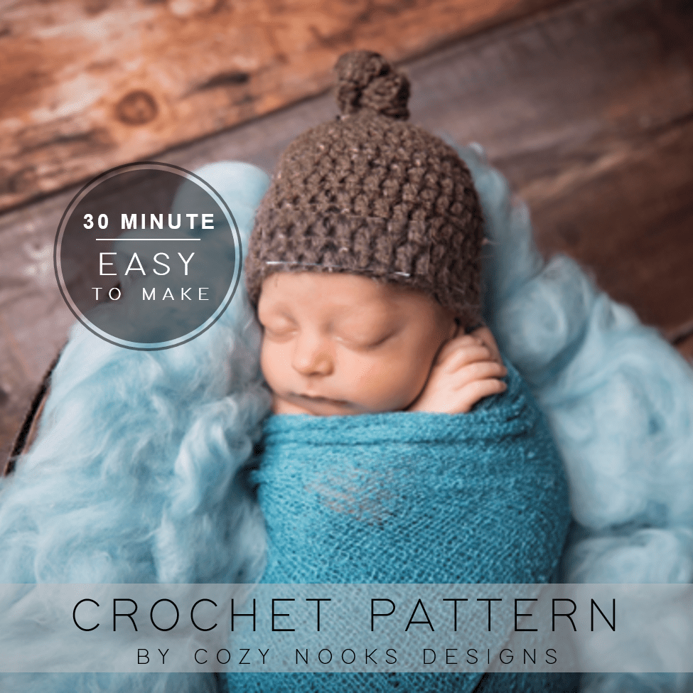 Quick Newborn Knot Hat Crochet Pattern Cozy Nooks Designs