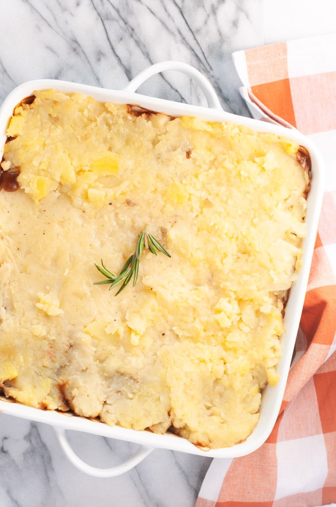 Mushroom and Lentil Casserole with Mashed Potatoes Cozy Peach Kitchen