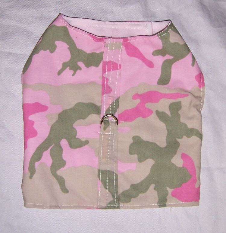 Pink camo harness vest