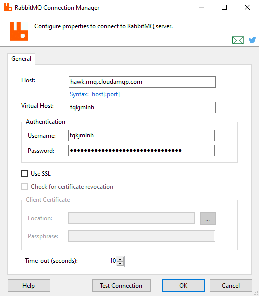 RabbitMQ Connection COZYROC