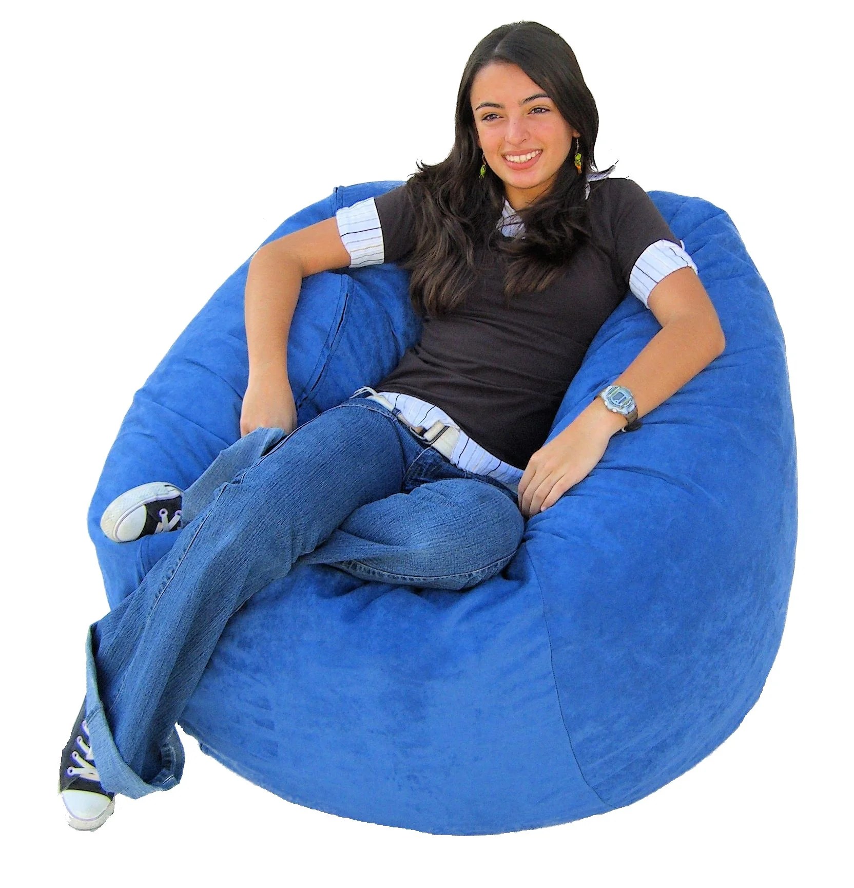 Bean Bag Chair Large 4 Foot Cozy Sack Premium Foam Filled Liner Plus M