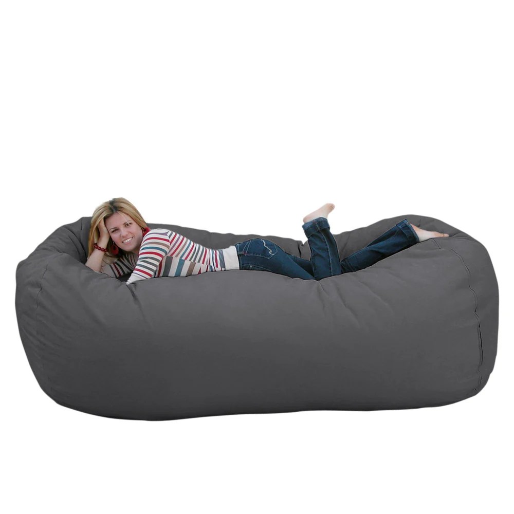 Bean Bag Chair Large 8 Foot Cozy Sack Premium Foam Filled Liner Plus M