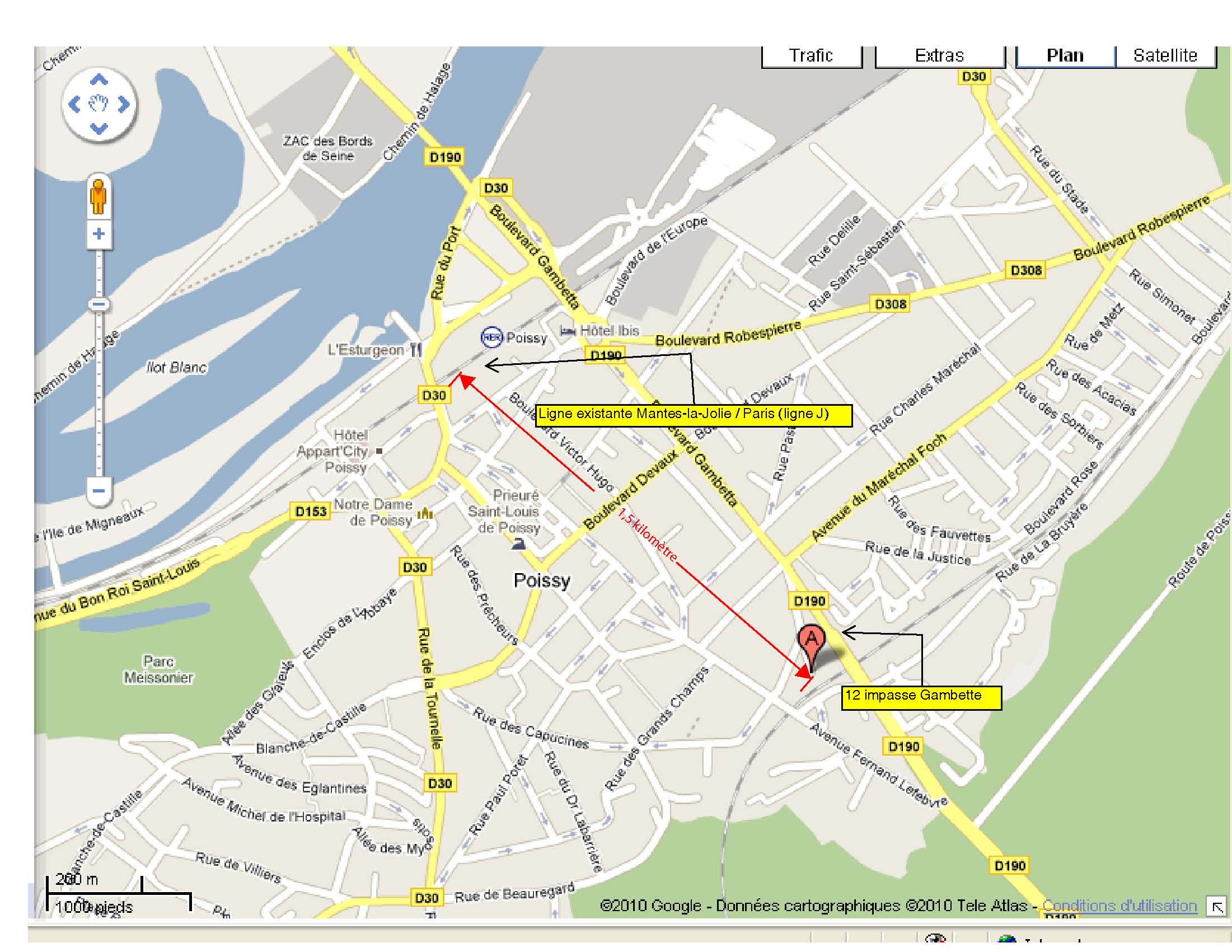 Pain Points De Poissy Plan de Poissy Voyages Cartes