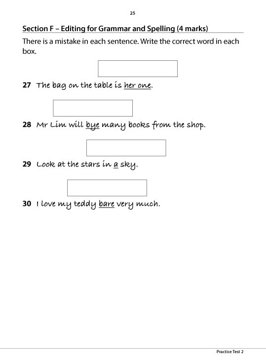 Primary 1 Exam Papers