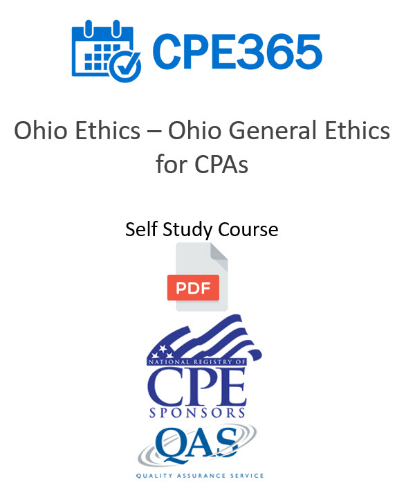 Ohio Ethics Ohio General Ethics for CPAs (v22) Self Study Course