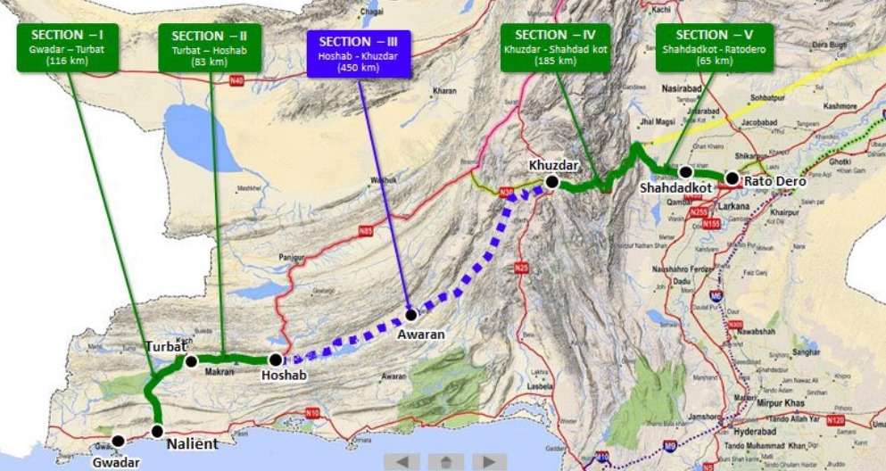 M8 Motorway Pakistan Map CDWP approves Rs. 26 Billion for Hoshab to Awaran Section of M8 under