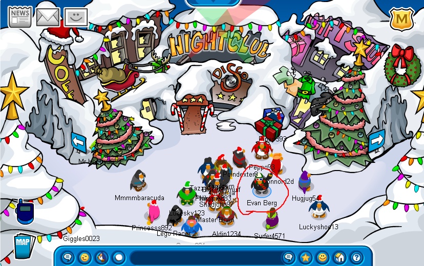 Club Penguin Christmas Party/Coins For Change! Cp Evan Berg