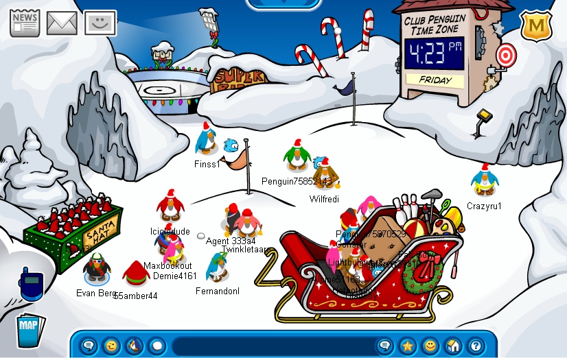 Club Penguin Christmas Party/Coins For Change! Cp Evan Berg
