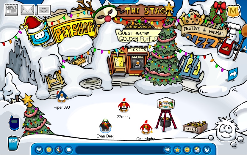 Club Penguin Christmas Party/Coins For Change! Cp Evan Berg