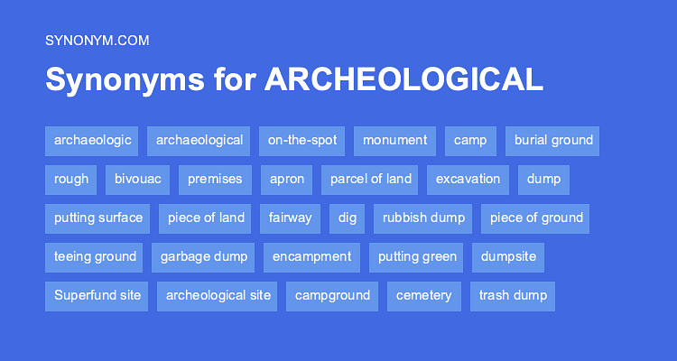 Another word for ARCHEOLOGICAL SITE > Synonyms & Antonyms