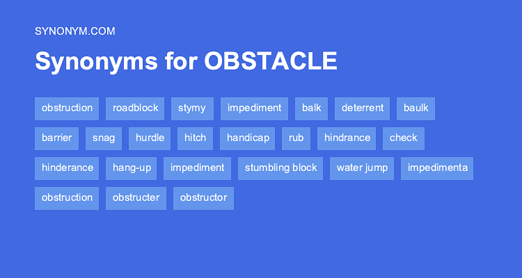 Obstacle synonyms 939 Words and Phrases for Obstacle.