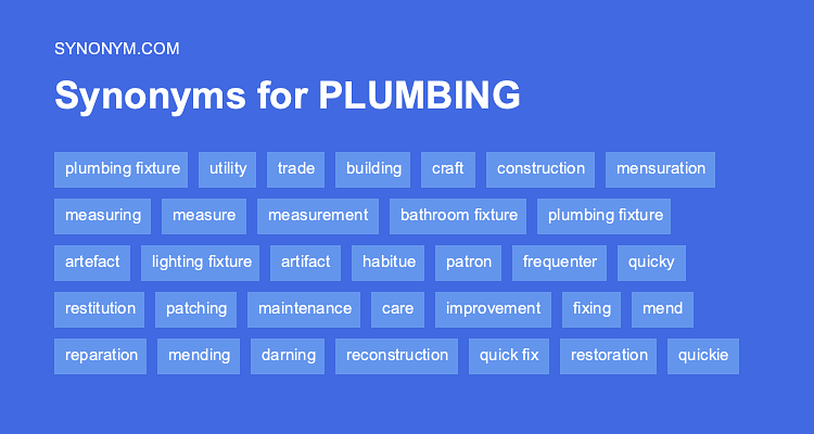 Another word for PLUMBING > Synonyms & Antonyms