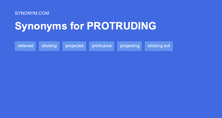 Another word for PROTRUDING > Synonyms & Antonyms
