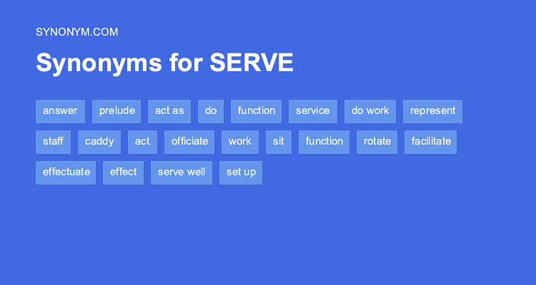 Serving synonyms 694 Words and Phrases for Serving