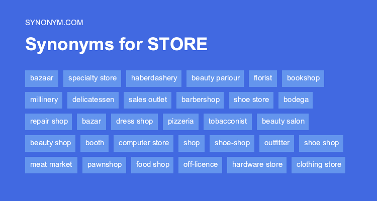 Another word for STORE > Synonyms & Antonyms