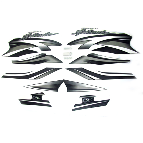 Grey And Black Motorcycle Decal Set Sticker at Best Price in Delhi