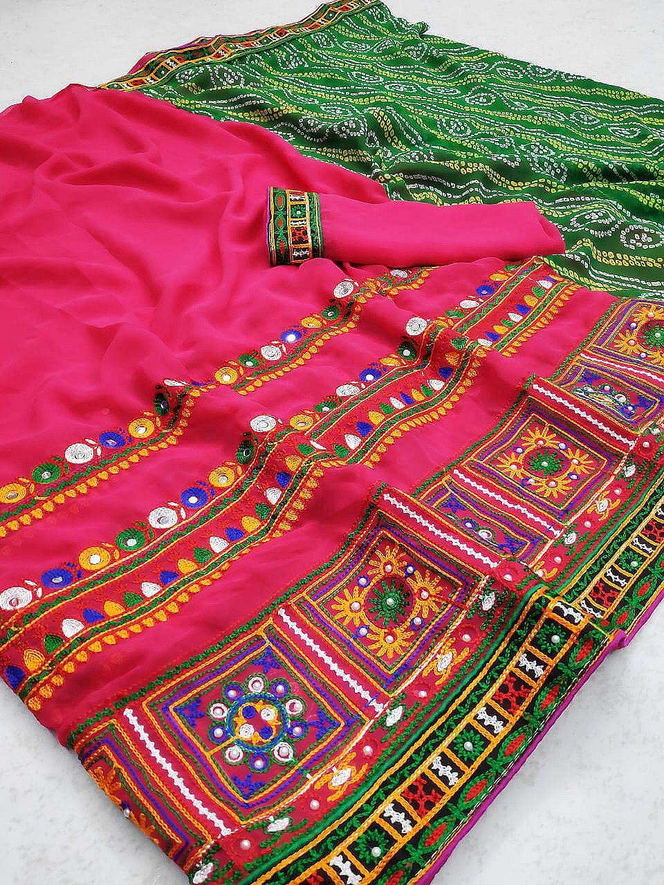 Kutch work Sarees Manufacturer,Kutch work Sarees Exporter