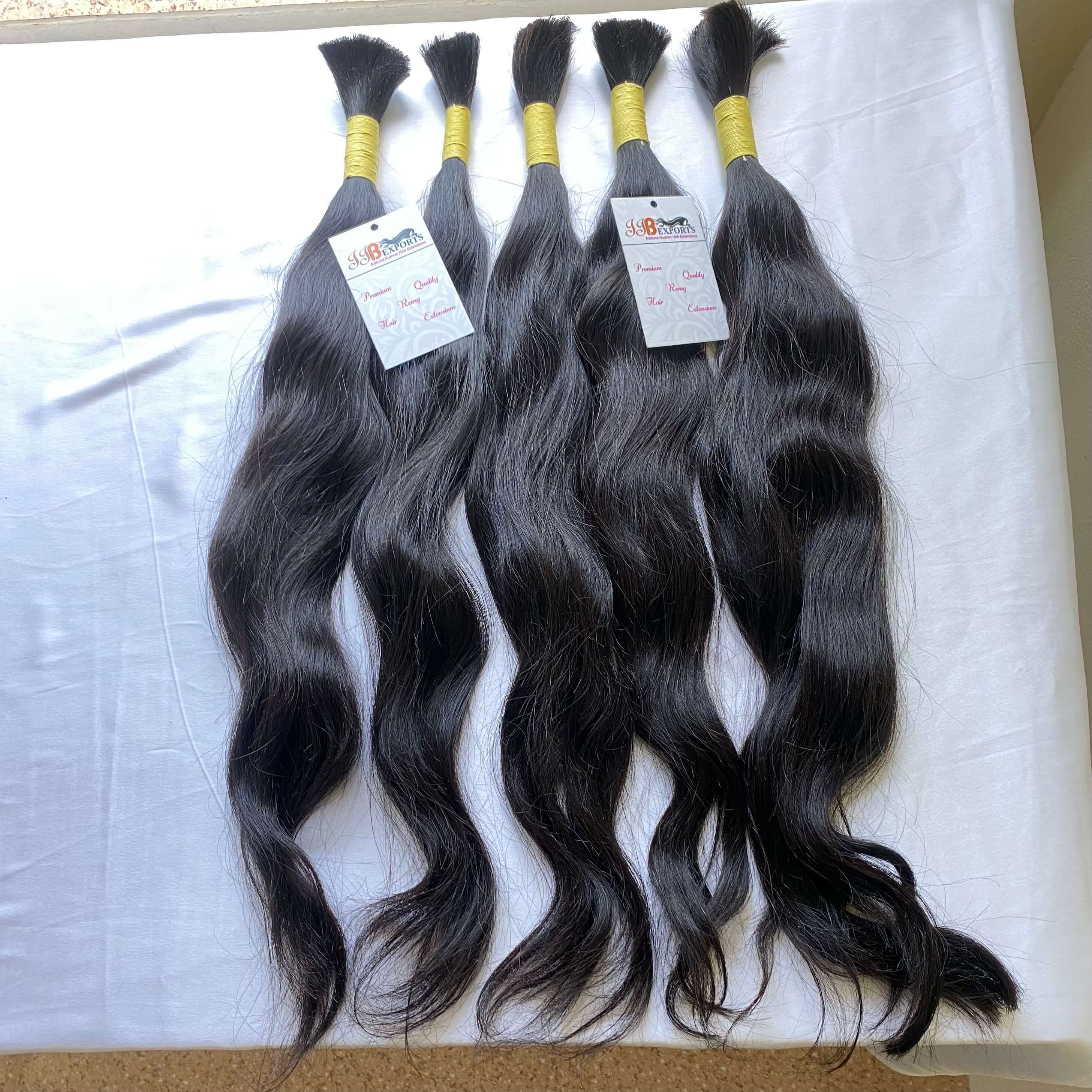 Natural Indian Raw Mink Unprocessed Virginremy Bulk Human Hair Extensions