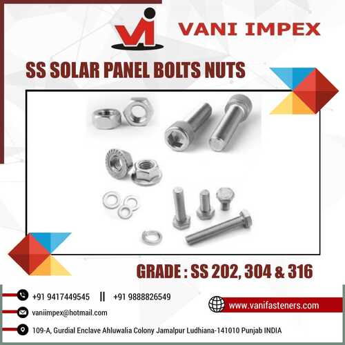 Solar Panel Nut Bolt Latest Price, Solar Panel Nut Bolt Manufacturer in