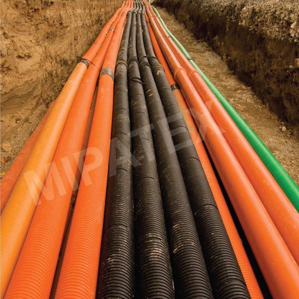 DWC Pipe 32/40mm HDPE Double Wall Corrugated Pipe Cable Ducting
