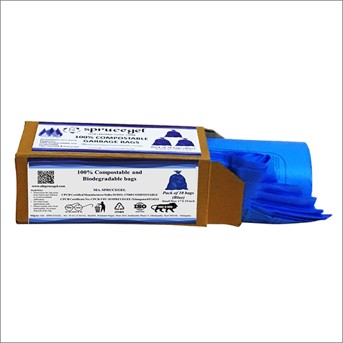Embossing Blue Compostable Small Garbage Bags at Best Price in