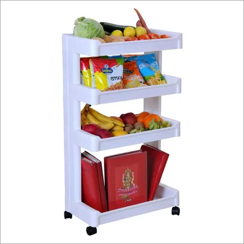 White 4 Shelves Kitchen Utility Racks at Best Price in Rajkot Butani Exim