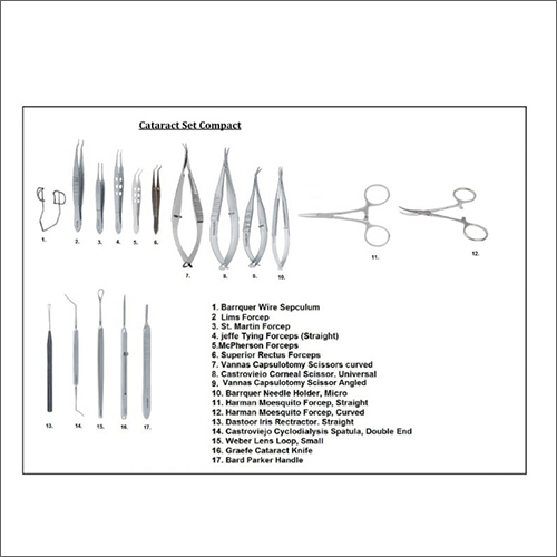 Grey Ss Cataract Set Compact at Best Price in Ahmedabad Dp Tradelink