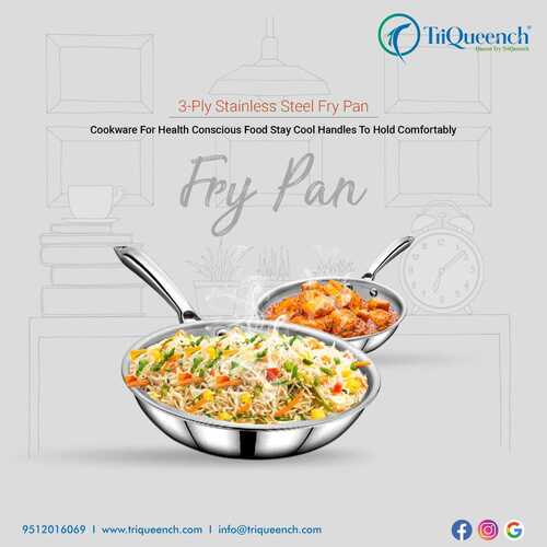 Steel Fry Pan at Best Price in Ahmedabad, Gujarat Triquench Kitchenware