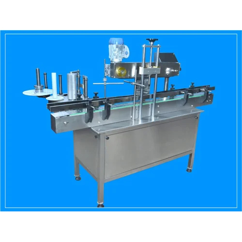 Automatic Flat Bottle FrontBack Sticker Labelling Machine at Best