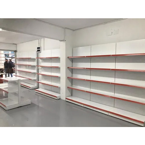 White Metal Grocery Store Display Rack at Best Price in New Delhi