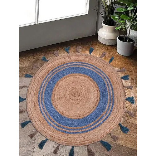 Braided Jute Round Rug Color Multicolour at Best Price in Jaipur
