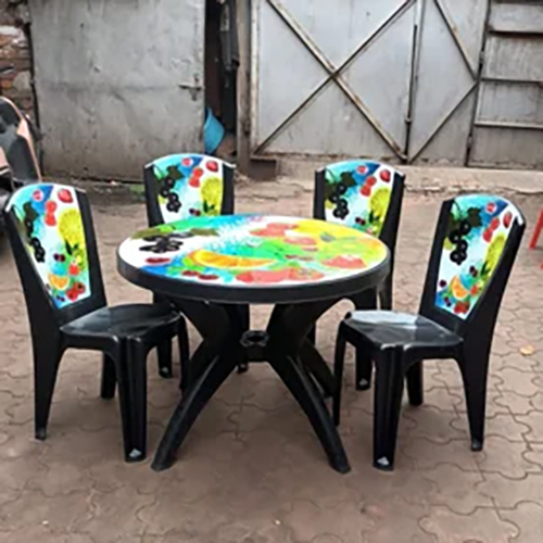 Plastic Chairs With Round Table Set at 3100.00 INR in Ghaziabad Chand