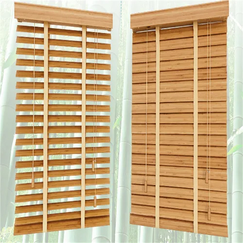 Horizontal Wooden Window Blind Wood Material 25mm Width Brown Color