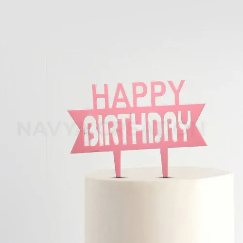 Acrylic Birthday Cake Topper Color Pink at Best Price in Mumbai