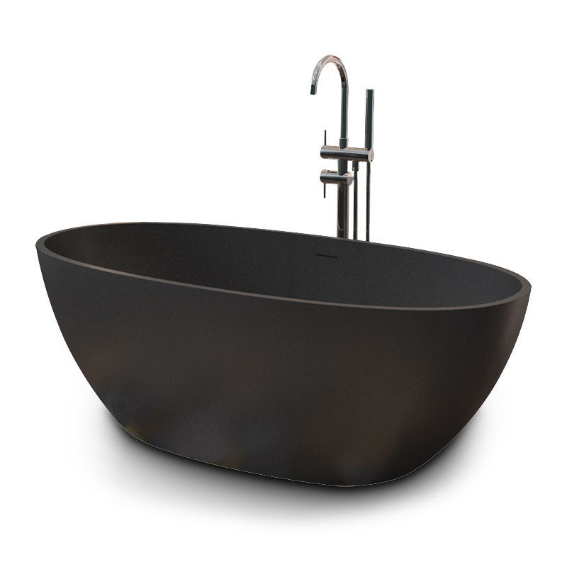 Egg Shape Freestanding Artificial Stone Bathtub cpingao