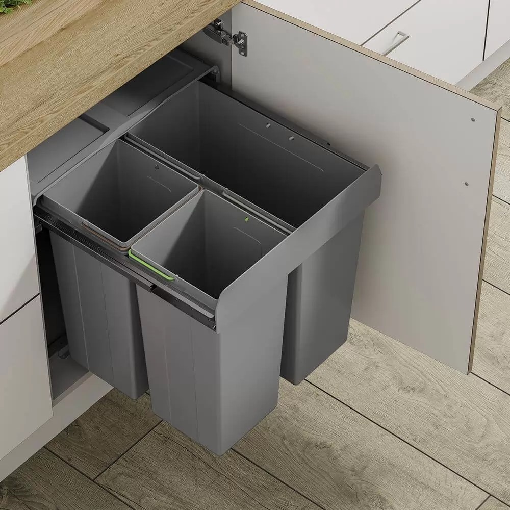 60cm Waste Bin with 68 Litre Capacity Hinged or Pullout Design