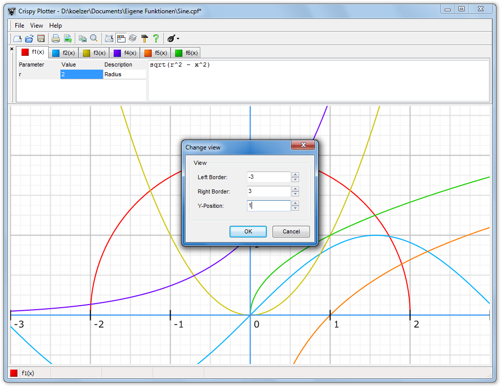 cplotter - Crispy Plotter - a fast and easy-to-use function graph