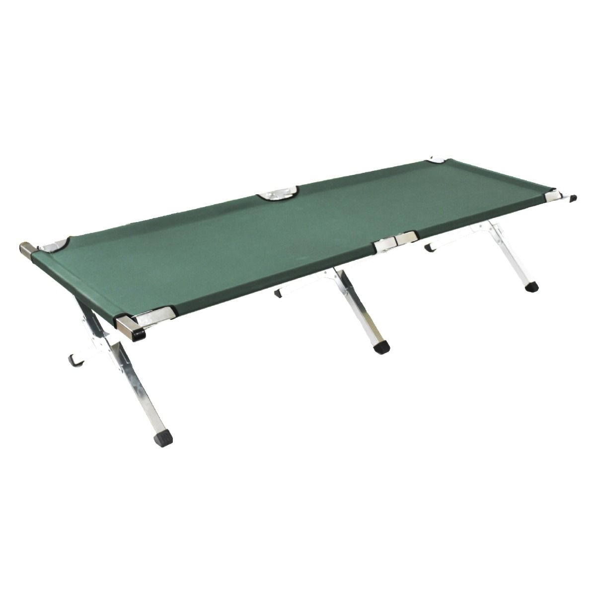 Aluminum Military and Camping Portable Folding Cot Stretcher, Green