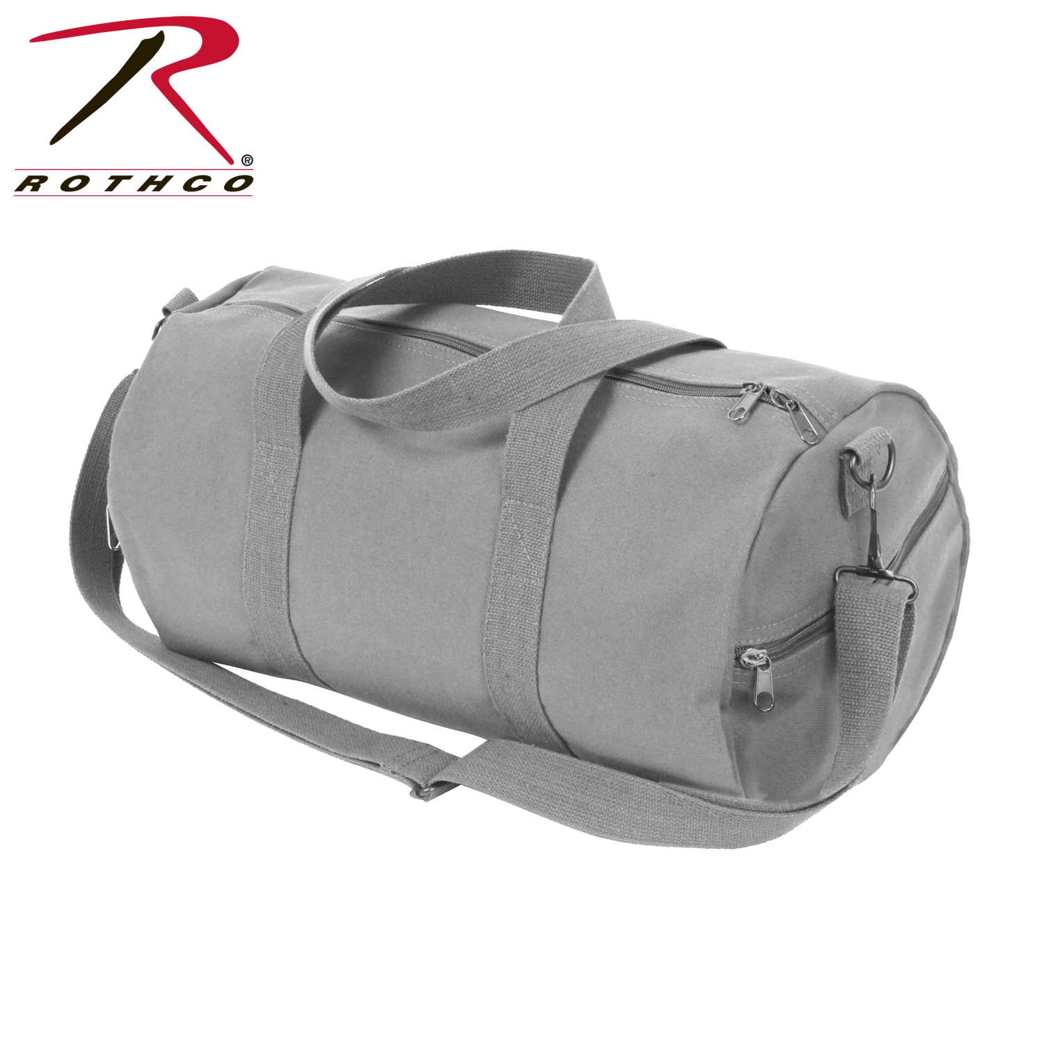 Grey 19" Canvas Shoulder Duffle Bag