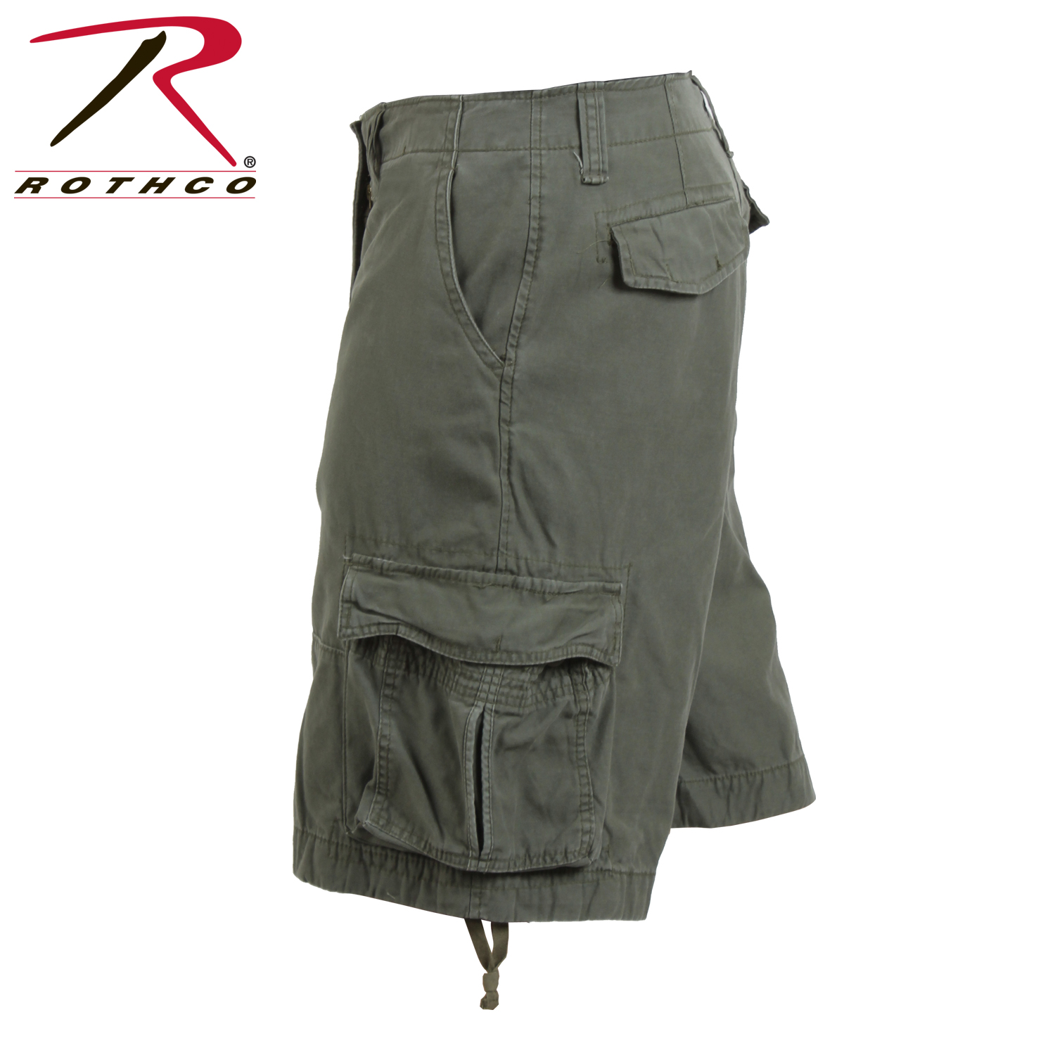 Olive Drab Vintage Infantry Utility Shorts