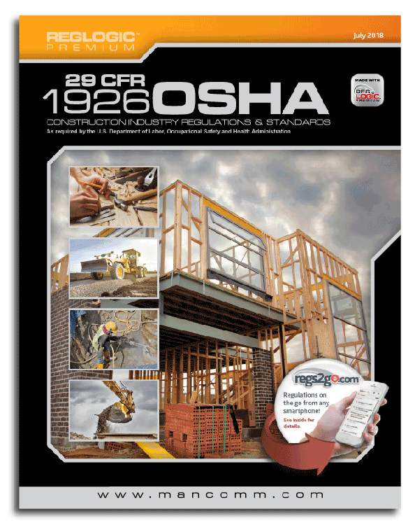 OSHA Construction CFR 1926 Standards and Regulations Book