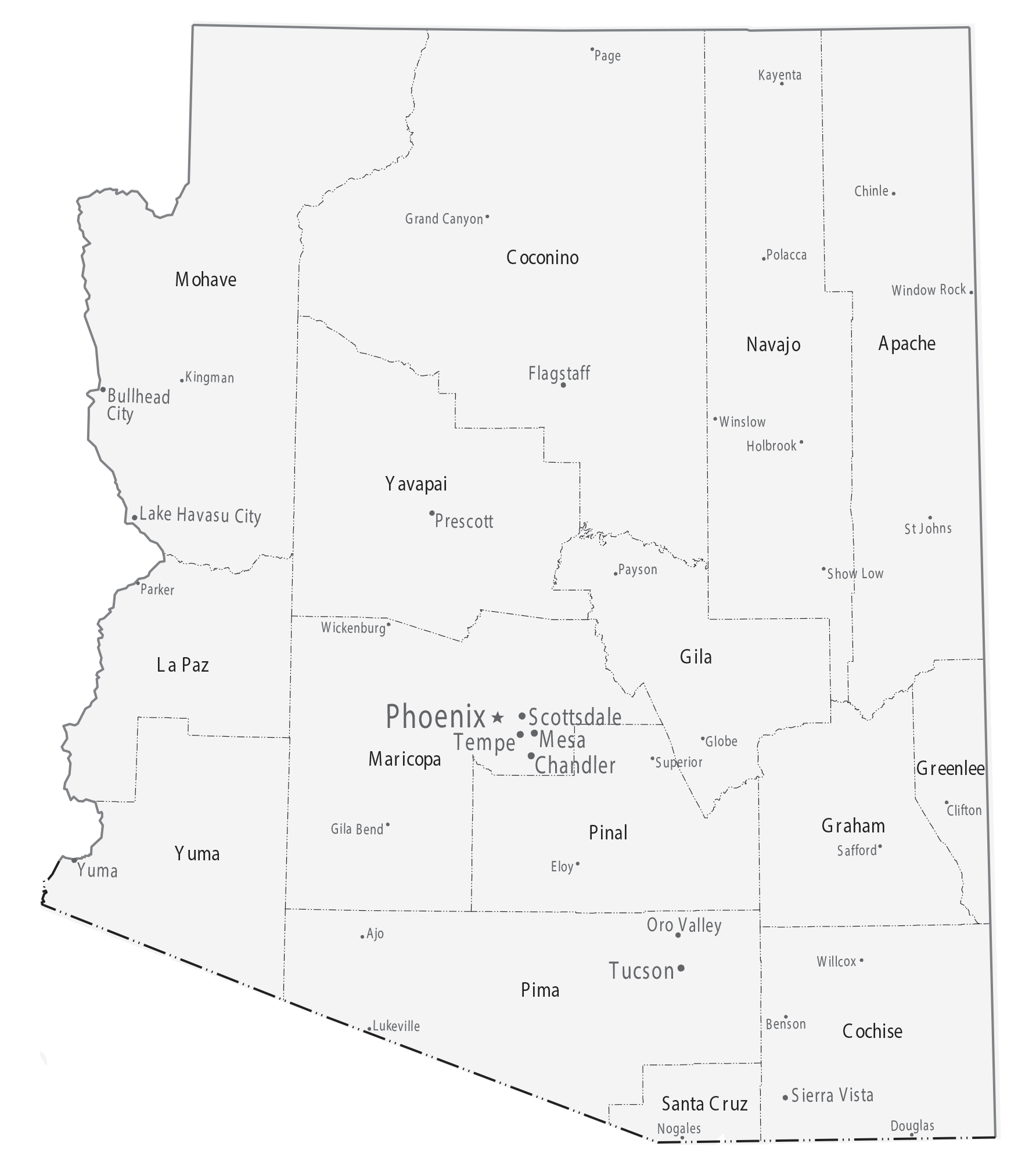 ArizonaCountiesCitiesMap CPR Arizona