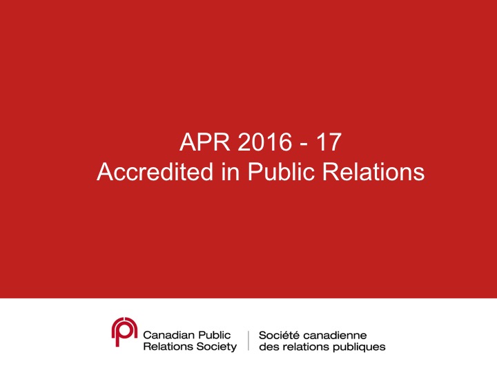 Accredited in Public Relations