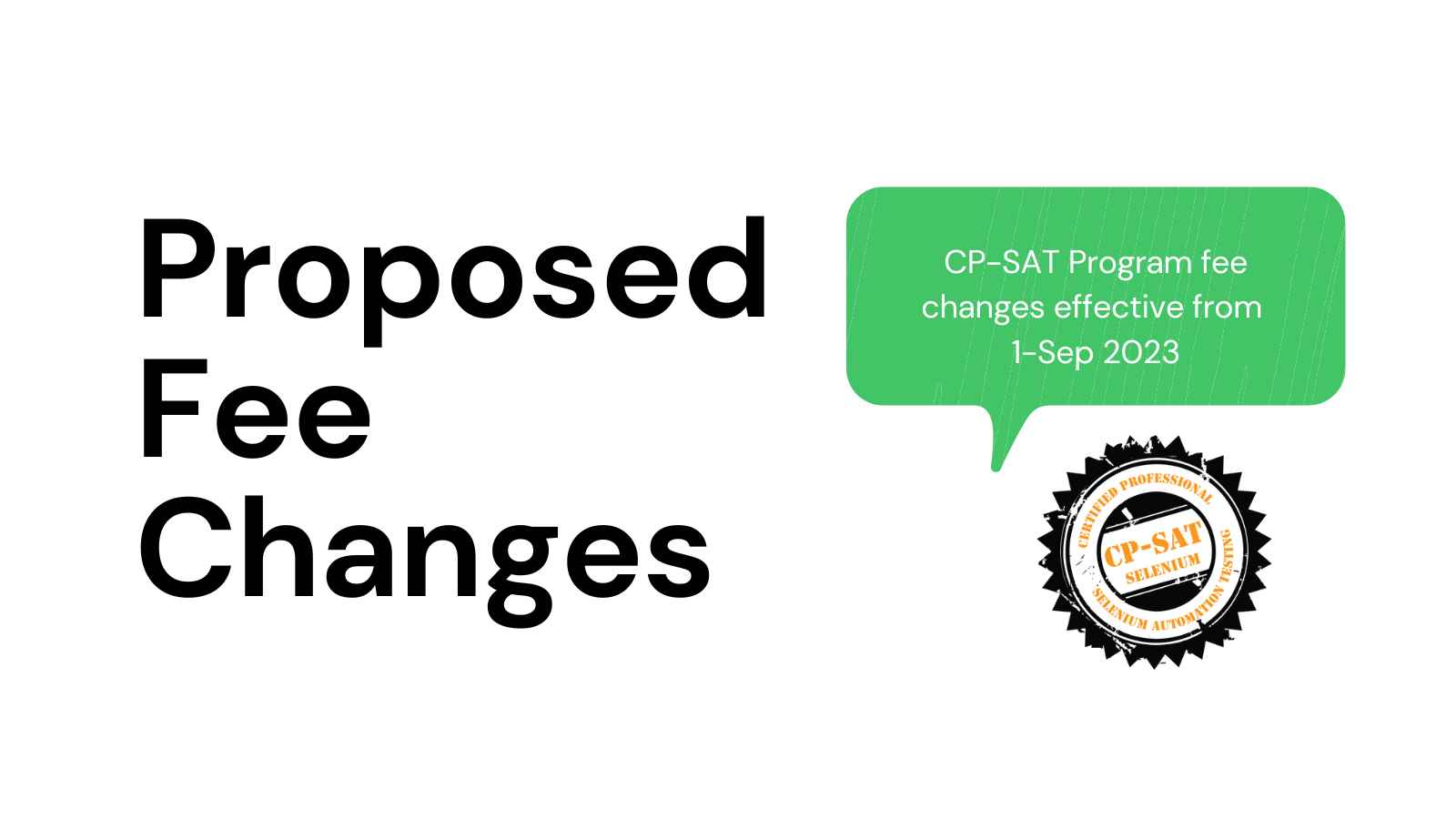 CPSAT Accreditation program fees changes with effect from 1st