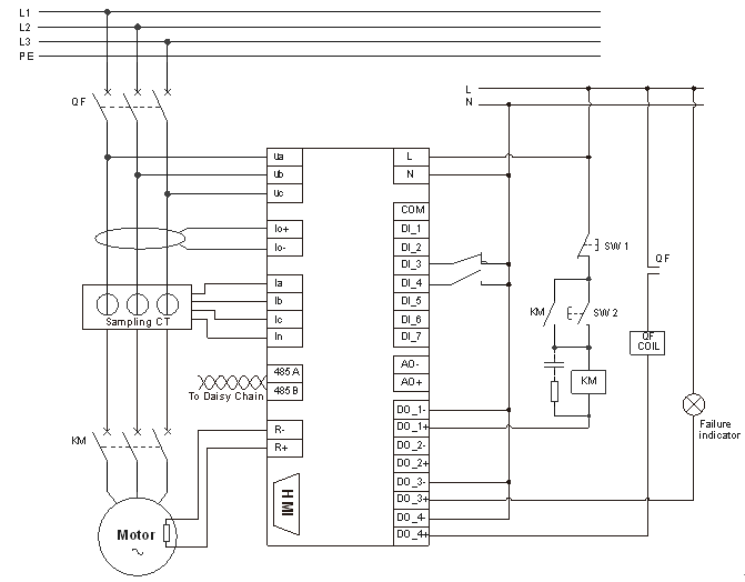Simplified Motor Protection Relay Wiring Diagram - Blue Jay