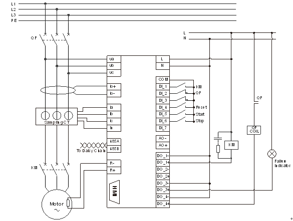 Simplified Motor Protection Relay Wiring Diagram - Blue Jay