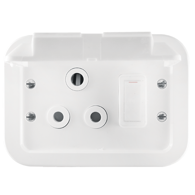 Classic Industrial Single STD1641 Switched Socket on Weatherproof