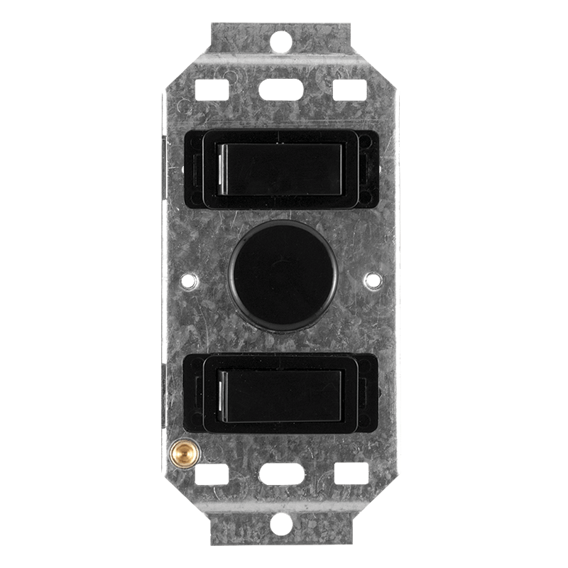 Classic 3 Lever 500W Led Rotary Dimmer Switch on 2x4 Yoke Crabtree