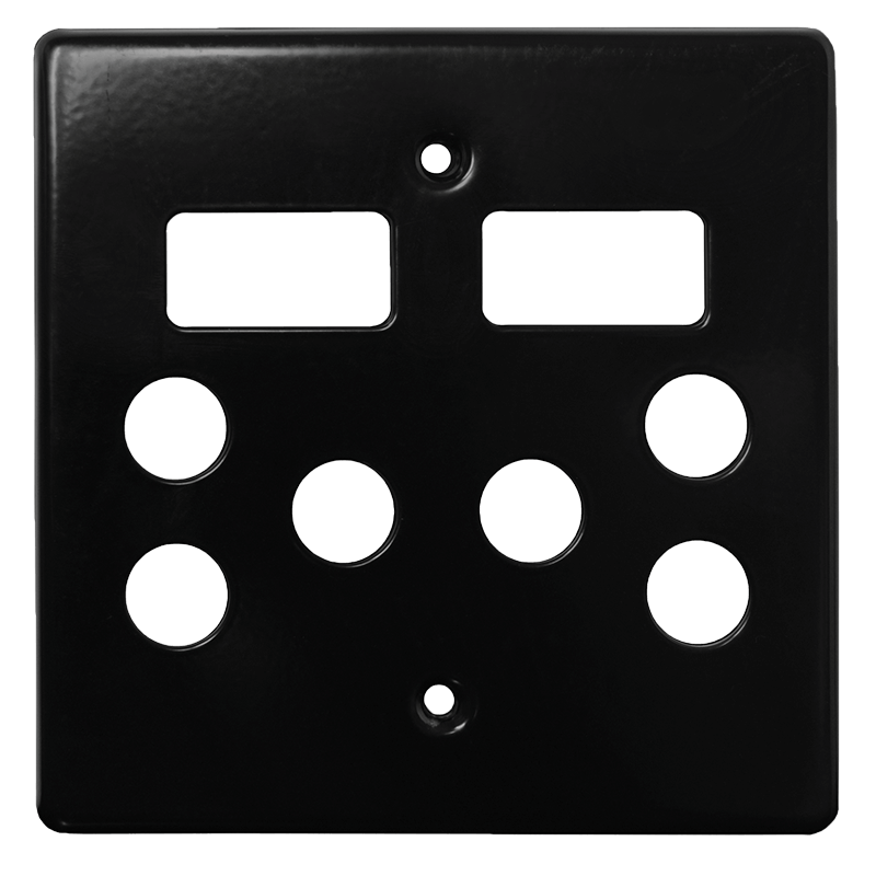 Classic Double Socket Steel Coverplate (Old Type) Crabtree Electrical